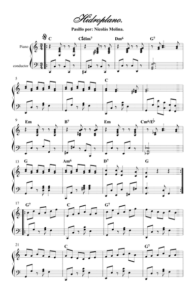 Hidroplano - Pasillo por Nicolás Molina Vélez (arr. Juan Carlos Cortés Aguirre)