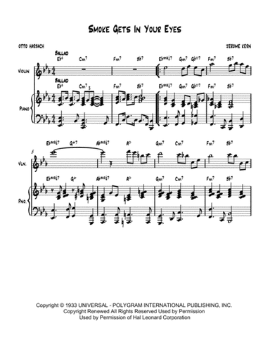 Smoke Gets In Your Eyes (arr. Nick Lacanski)