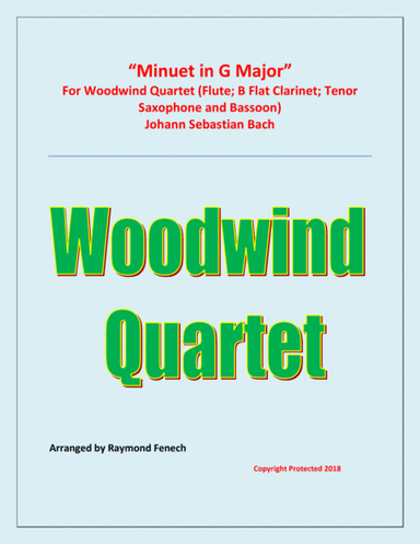 Minuet in G Major - J.S.Bach - Woodwind Quartet (arr. Raymond Fenech)