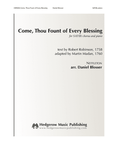 Come, Thou Fount of Every Blessing (arr. Daniel Blosser)