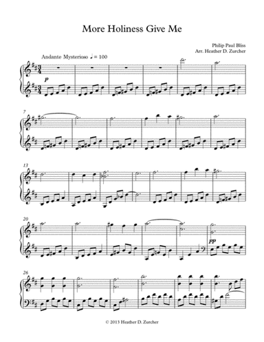 More Holiness Give Me (arr. Heather D. Zurcher)