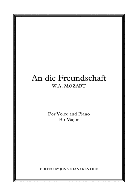 An die Freundschaft (Bb Major) (arr. Jonathan Prentice)