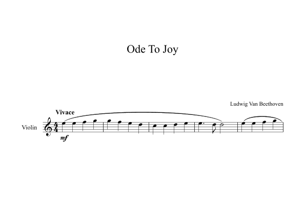 Ode To Joy - Ludwig Van Beethoven (Violin) (arr. Digital Book Music)