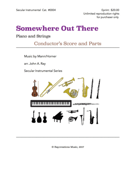 Somewhere Out There (arr. John A Ray)