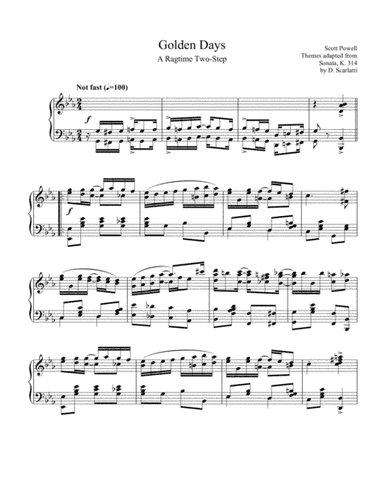 Golden Days (Ragtime for Solo Piano)
