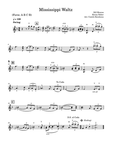 Mississippi Waltz (arr. Camilo Barahona)