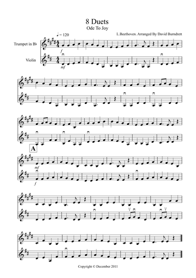8 Duets for Trumpet and Violin (arr. David Burndrett)