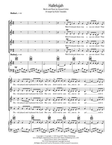 Hallelujah (arr. Kostis Tsioulakis)