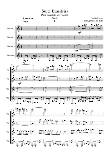 Suite Brasileira- Guitar quartet