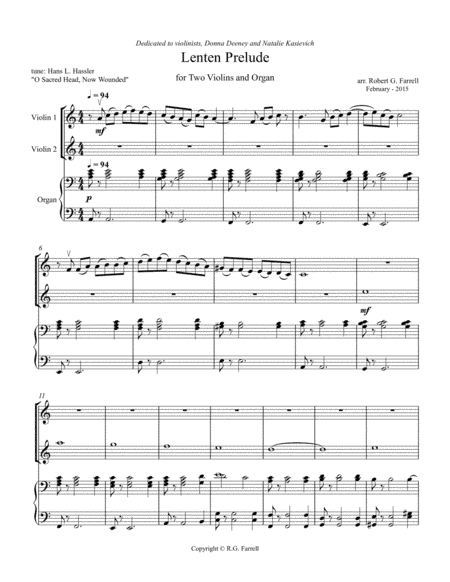 Lenten Prelude (arr. Robert G. Farrell)
