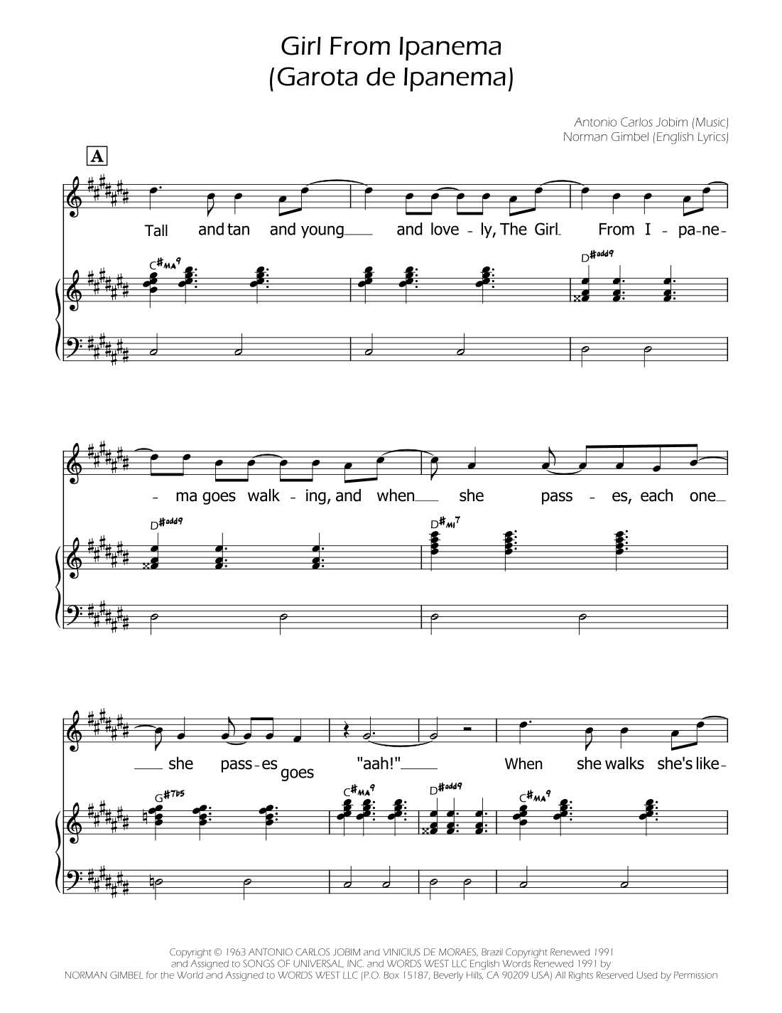 The Girl From Ipanema (garôta De Ipanema) (arr. Ygor Nunes)