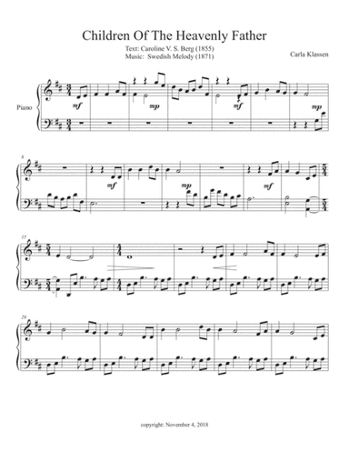 Children Of The Heavenly Father (arr. Carla Klassen)