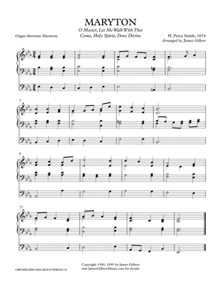 MARYTON (O Master Let Me Walk With Thee) (arr. James Gilbert Music)