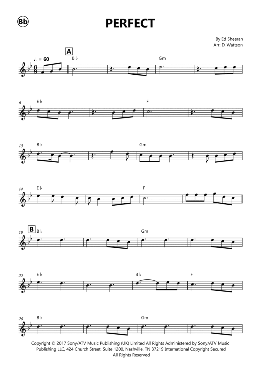 Perfect (arr. Douglas Wattson)
