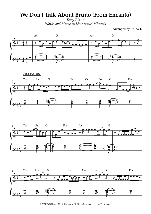 We Don't Talk About Bruno (arr. Bruna T.)