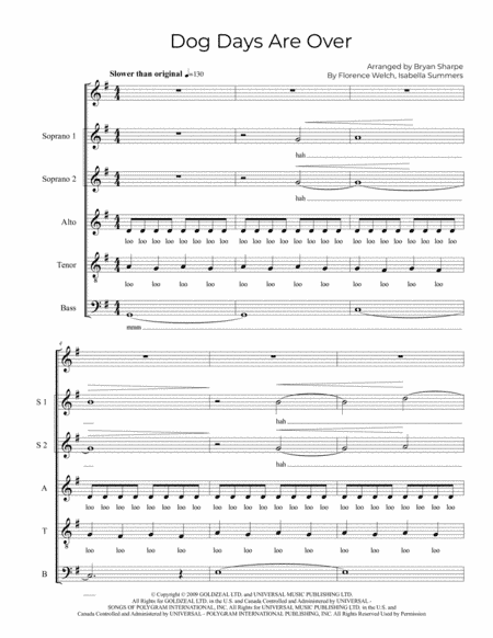 Dog Days Are Over (arr. Bryan Sharpe)
