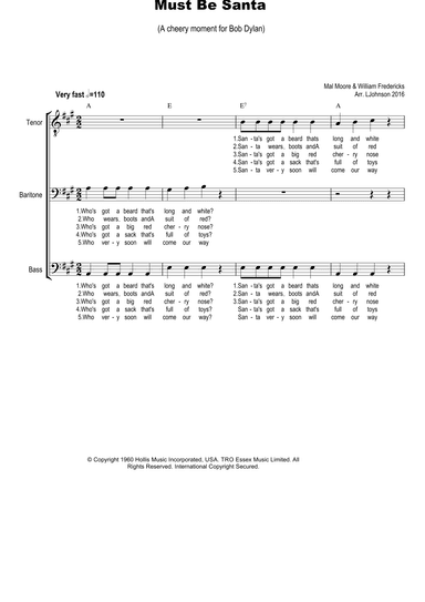 Must Be Santa (arr. Tidda Durrogan)