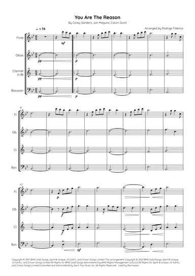 You Are The Reason (arr. Rodrigo Faleiros)