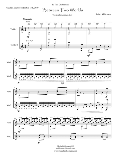 Between two worlds (for guitar duet)