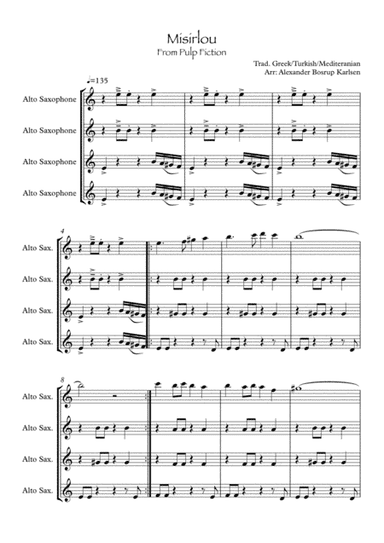 Misirlou - from Pulp Fiction (arr. Alexander Bosrup Karlsen)