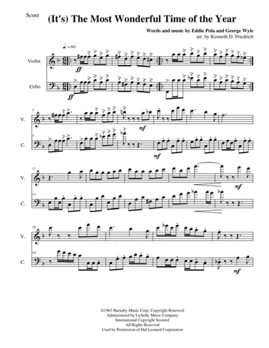 The Most Wonderful Time Of The Year (arr. Kenneth D. Friedrich)