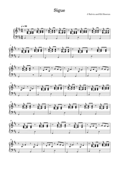 Sigue (arr. J Balvin & Ed Sheeran)