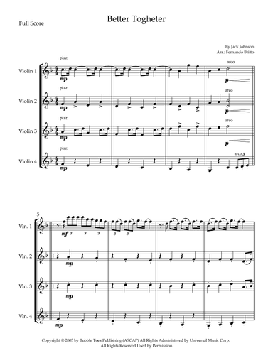 Better Together (arr. Fernando Britto)