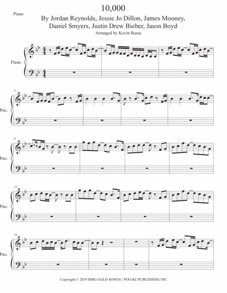 10,000 Hours (arr. Kevin Busse)