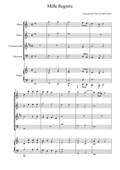 Mille Regretz (arr. Karen Gueiros)