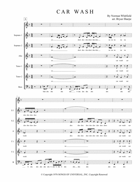 Car Wash (arr. Bryan Sharpe)