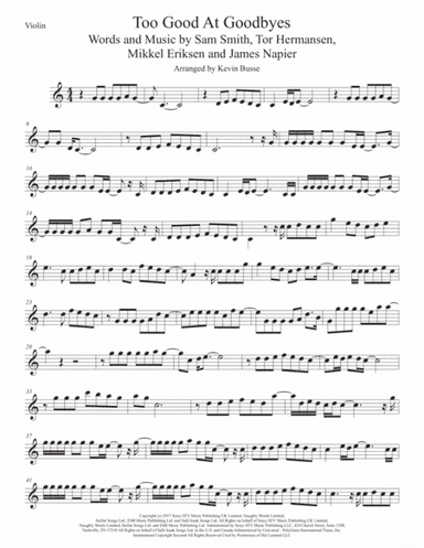 Too Good At Goodbyes (arr. Kevin Busse)