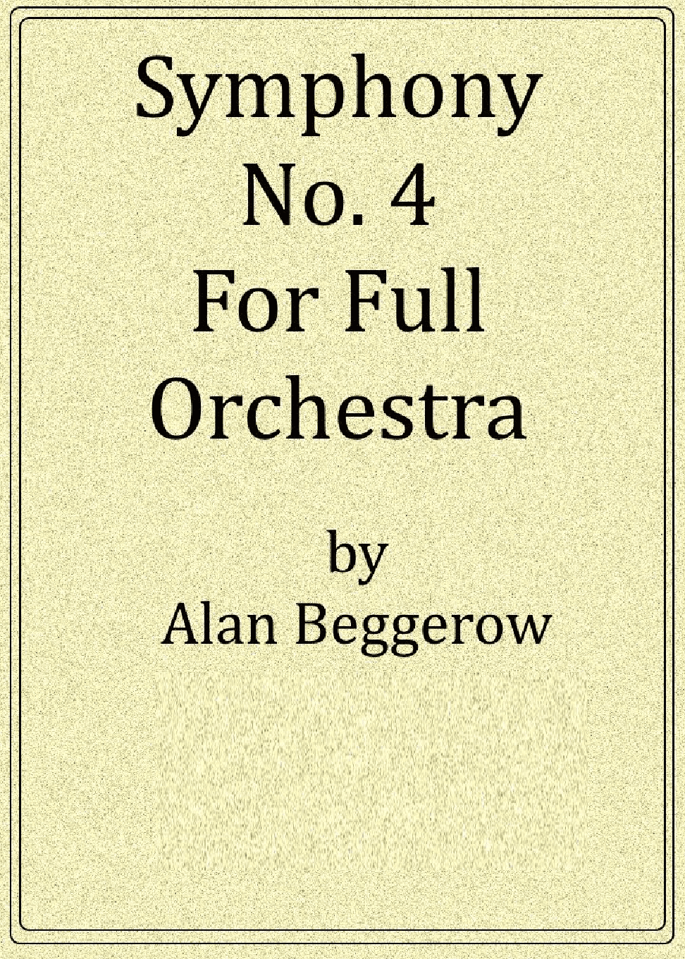 Symphony No. 4  - Score Only