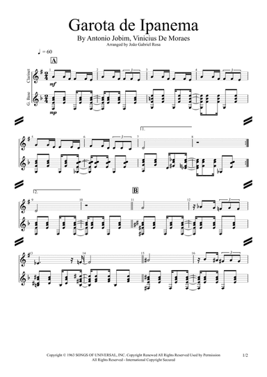 Garôta De Ipanema (arr. João Gabriel Rosa)