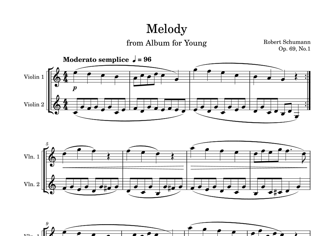 Melody (arr. Kin Leung)