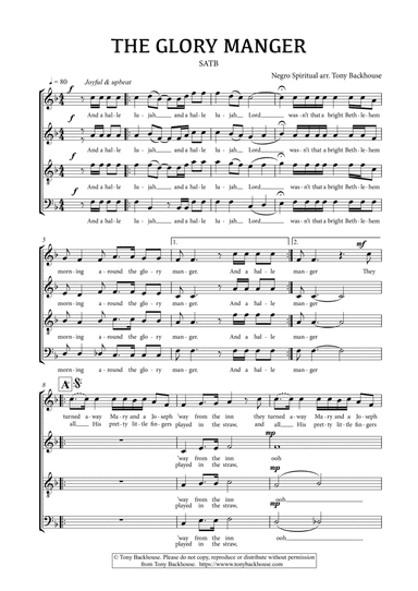 THE GLORY MANGER (arr. Tony Backhouse)