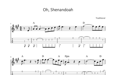 Oh Shenandoah (arr. songbooks.info)