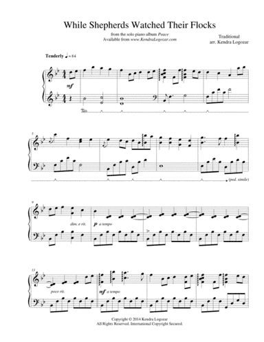 While Shepherds Watched Their Flocks - Modern Christmas/Holiday Arrangement (arr. Logozar Music)