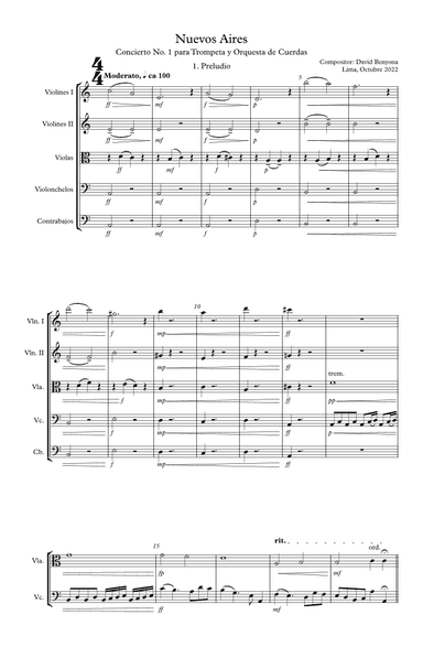 Concierto No1 para Trompeta y Orquesta de Cuerdas