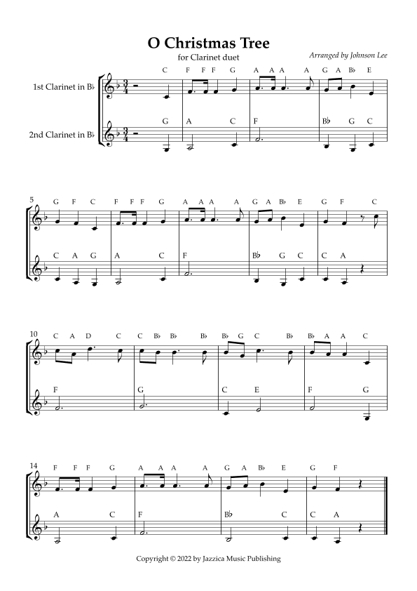 O Christmas Tree (arr. Johnson Lee)
