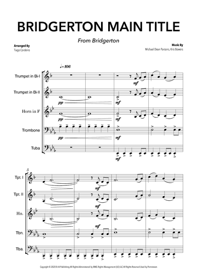 Bridgerton Main Title (arr. Tiago Cordeiro)