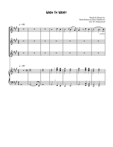 When I'm Weary (arr. Midori Nakayama)