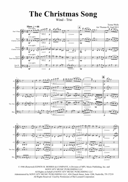 The Christmas Song (Chestnuts Roasting On An Open Fire) (arr. Thomas H. Graf)