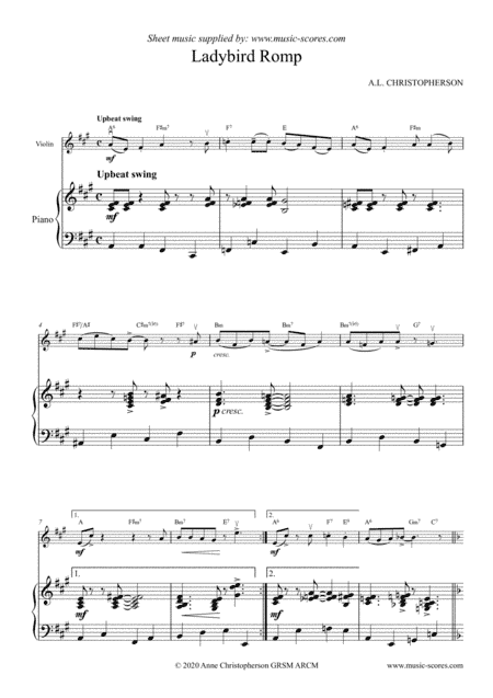 Ladybird Romp - Violin & Piano