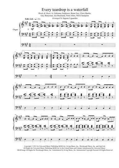Every Teardrop Is A Waterfall (arr. Ingunn Ligaarden)