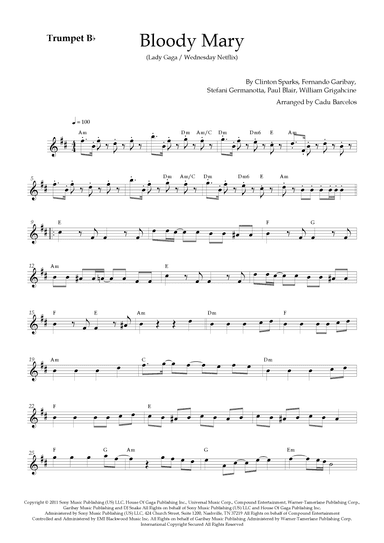 Bloody Mary (arr. Cadu Barcelos)