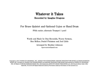 Whatever It Takes (arr. Heather Johnson)