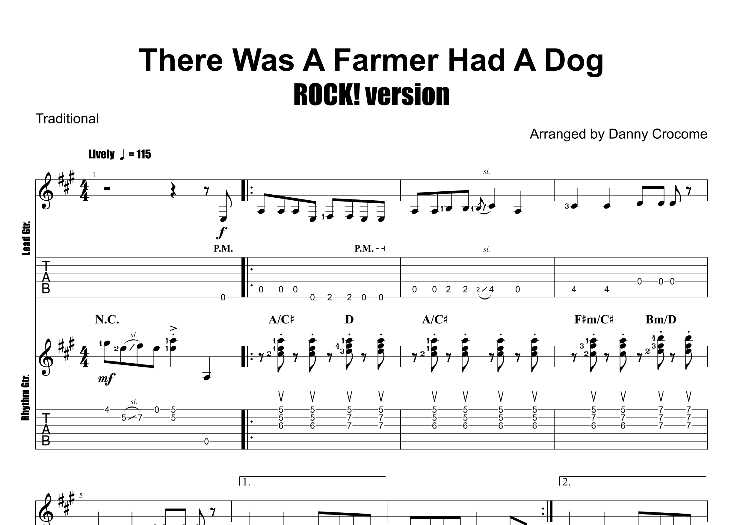 There Was A Farmer Had A Dog (ROCK! version) (arr. Danny Crocome)