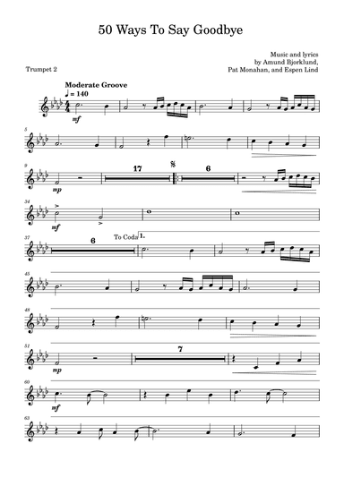 50 Ways To Say Goodbye (arr. David Lartey)