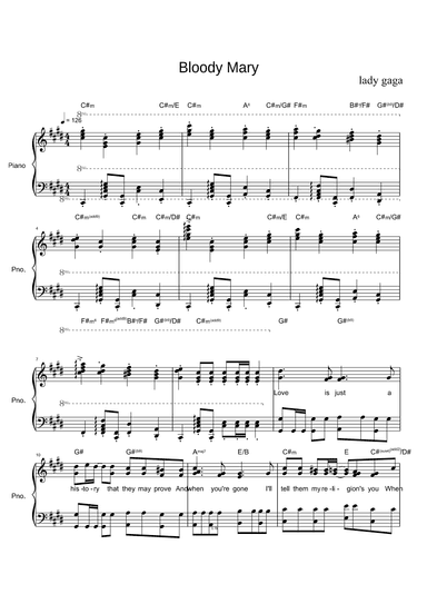 Bloody Mary (arr. Lady Gaga)