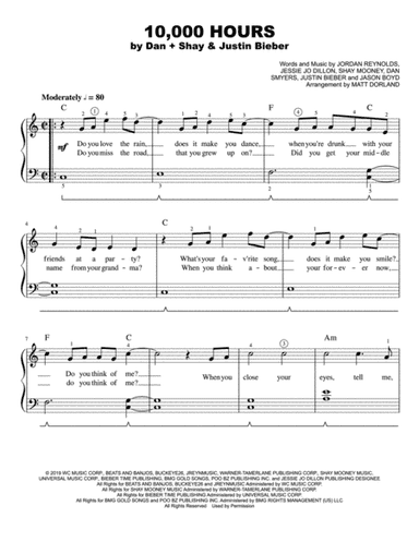 10,000 Hours (arr. Matt Dorland)